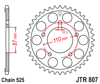 Zębatka tył JT (525) sx 650 (99-12) - JTR807-44