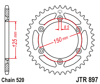 Zębatka tył JT ktm sx / sxf / exc / husqvarna te / fe / fc / tc 125-530 - JTR897-52