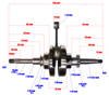 Zestaw Wał + Uszczelki + Uszczelniacze GY6 50 43cm Skuter 4T 139QMB - WUU43GY650